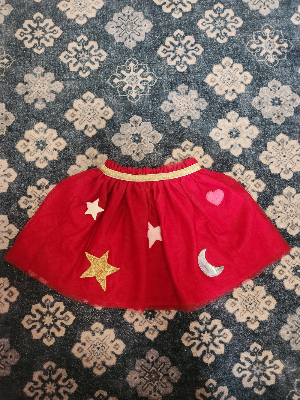 Old Navy Red Tulle Tutu Skirt with Gold Waistband